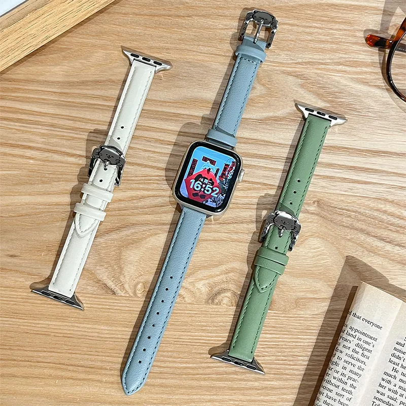 Yu Qing Watch Band Apple Compatibility 12.5 21cm Leather, Metal-2