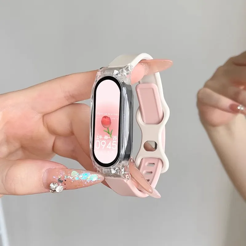 Yu Qing Xiaomi Smart Band 9/8/7/NFC Edition 3456 Smart Wristband Xiaomi Compatibility Watch Band 21cm Silicone Material-1
