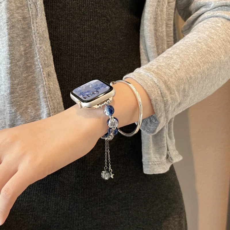 Yu Qing Apple Compatibility Watch Band Pearl Material-4