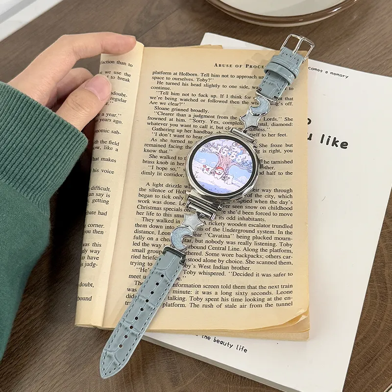 Yu Qing Stars Moon Collection Huawei Compatibility Watch Band 190mm Leather-13