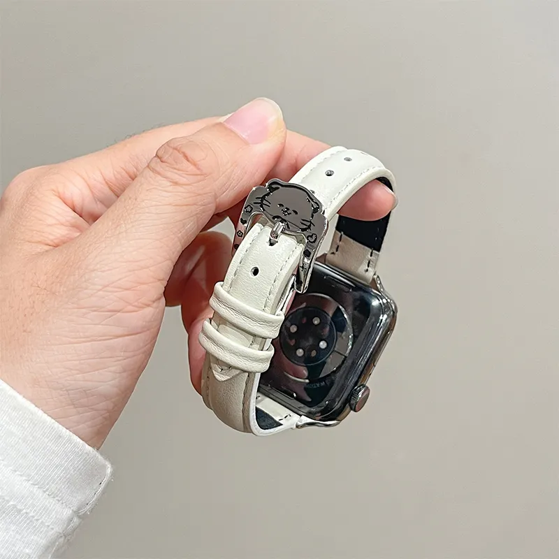 Yu Qing Watch Band Apple Compatibility 12.5 21cm Leather, Metal-6