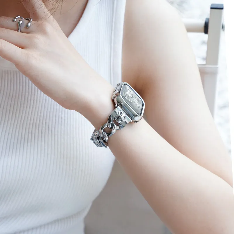 Yu Qing Apple Compatibility Watch Band 18cm Stainless Steel Material-5