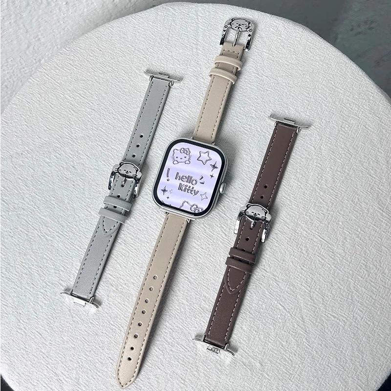 Yu Qing Watch Bands Red Beige Compatibility 12.5 21cm Leather-2