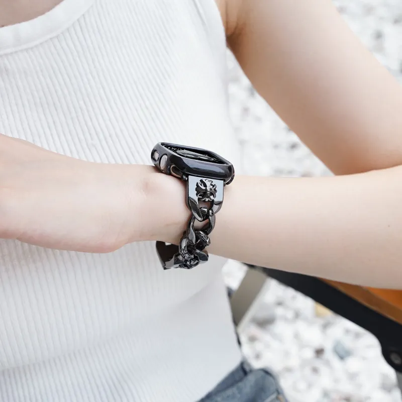 Yu Qing Apple Compatibility Watch Band 18cm Stainless Steel Material-13