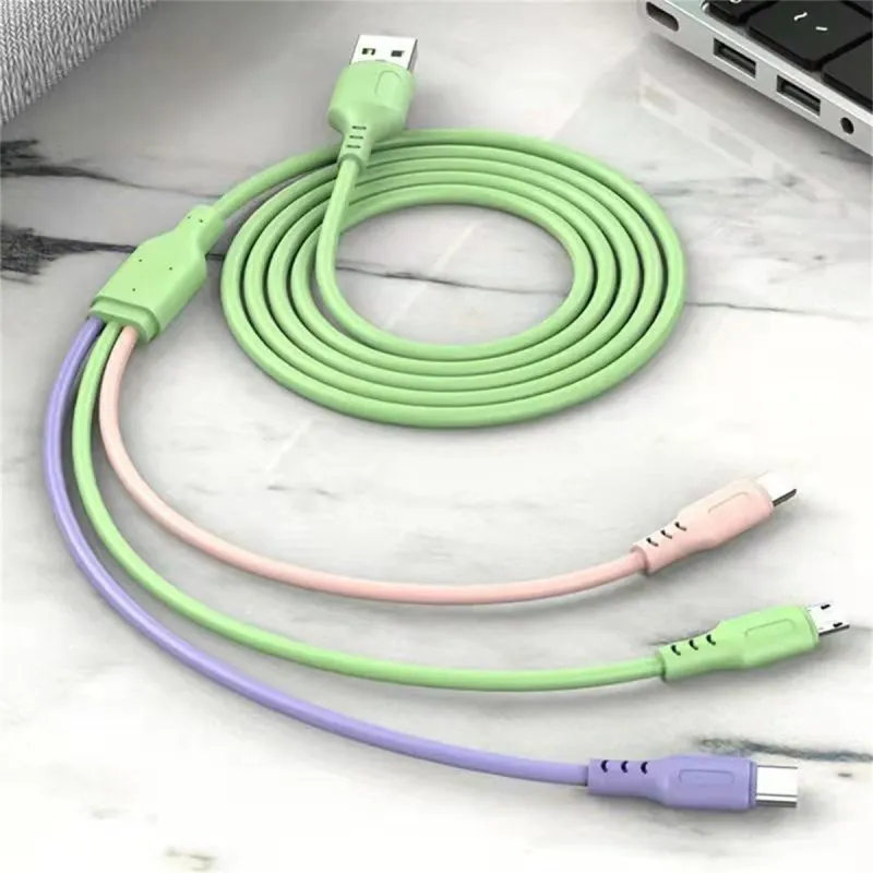 X IT 1.2M All in one 1 to 3 Compatibility Apple Huawei Xiaomi OPPO Cell Phone Transfer Charging Cable Cables-1