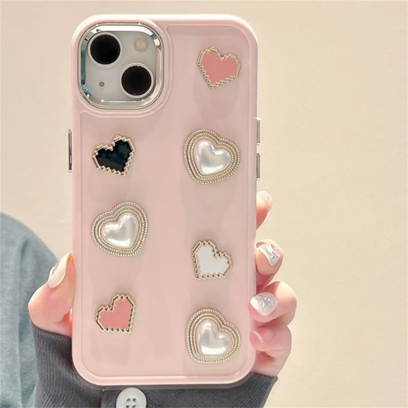 X IT Sweet Love Pearls Phone Cases Compatibility Apple 16/15/14/13 Inches-5