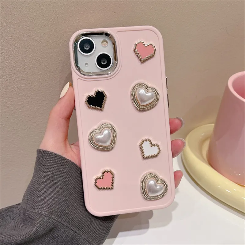 X IT Sweet Love Pearls Phone Cases Compatibility Apple 16/15/14/13 Inches-6