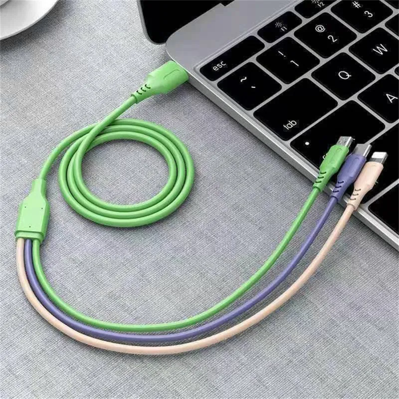 X IT 1.2M All in one 1 to 3 Compatibility Apple Huawei Xiaomi OPPO Cell Phone Transfer Charging Cable Cables-2
