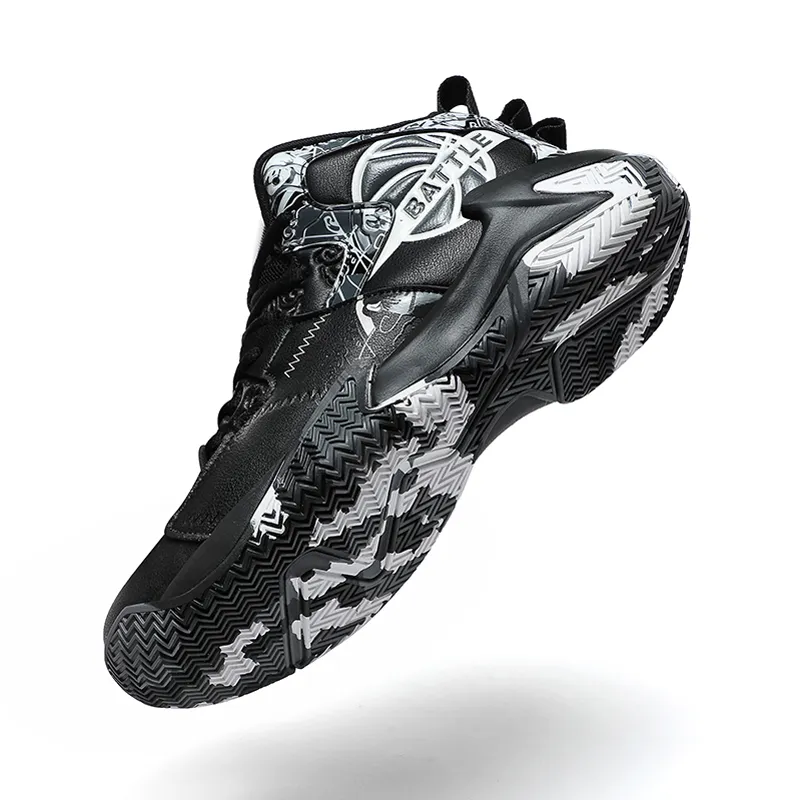 MEKY Cushioning Support Wear-Resistant Breathable Slip-Resistant Mid-Top Basketball Shoes Men's-3