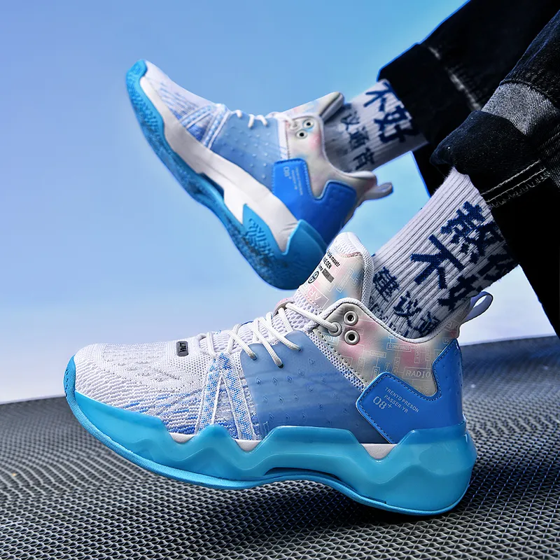MEKY Cushioned Wear-Resistant Breathable Mid-Top Basketball Shoes Unisex-12