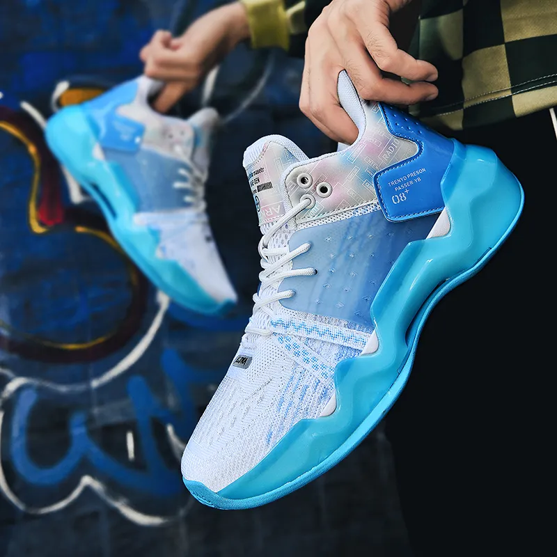 MEKY Cushioned Wear-Resistant Breathable Mid-Top Basketball Shoes Unisex-13
