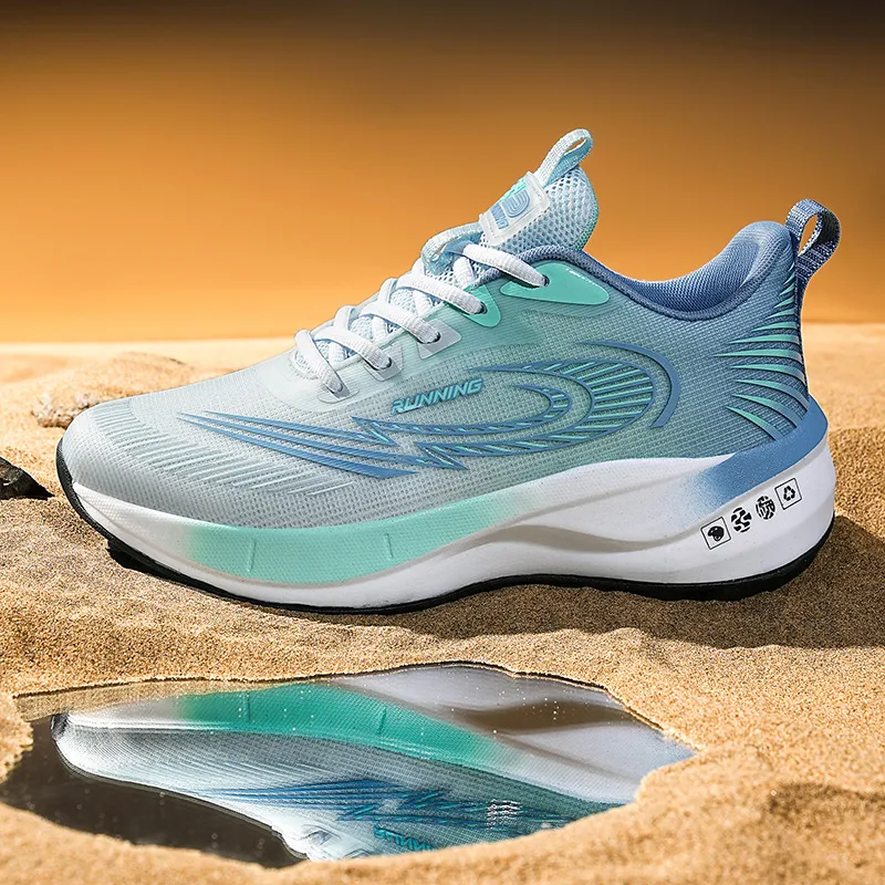 MEKY Cushioned Slip-Resistant Abrasion-Resistant Low-Top Casual Training Sprint Running Shoes Men's-8