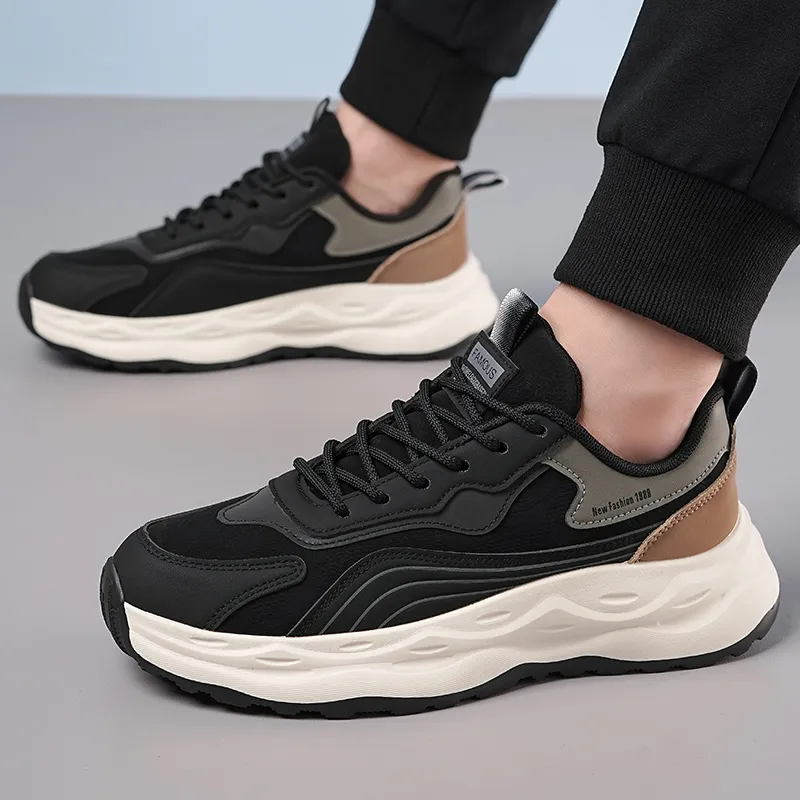 MEKY Warm Cushioning And Wear-Resistant Mid-Top Casual Running Shoes Men's-3
