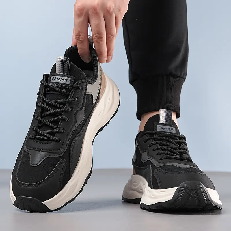 MEKY Warm Cushioning And Wear-Resistant Mid-Top Casual Running Shoes Men's-2