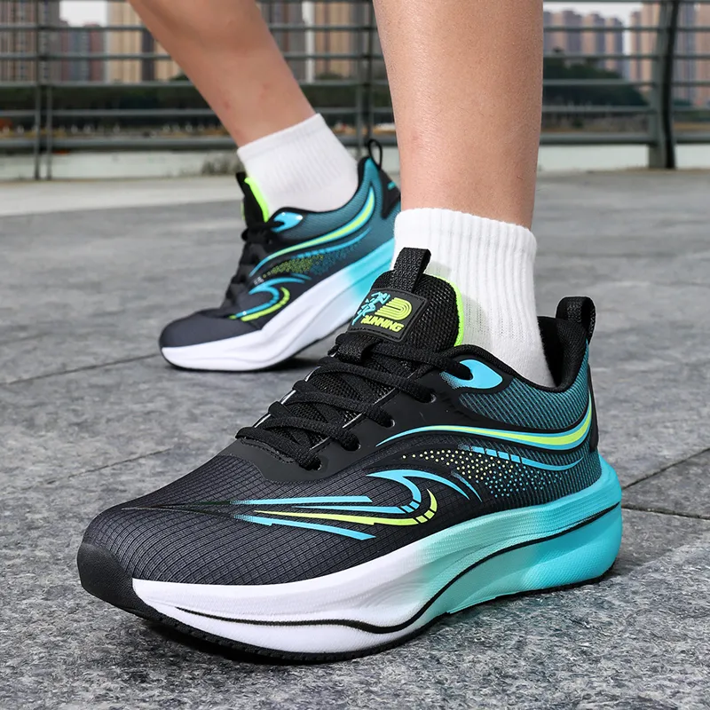 MEKY Cushioning, Slip Resistant, And Abrasion Resistant Low Top Carbon Plate Training Running Shoes Men's-9