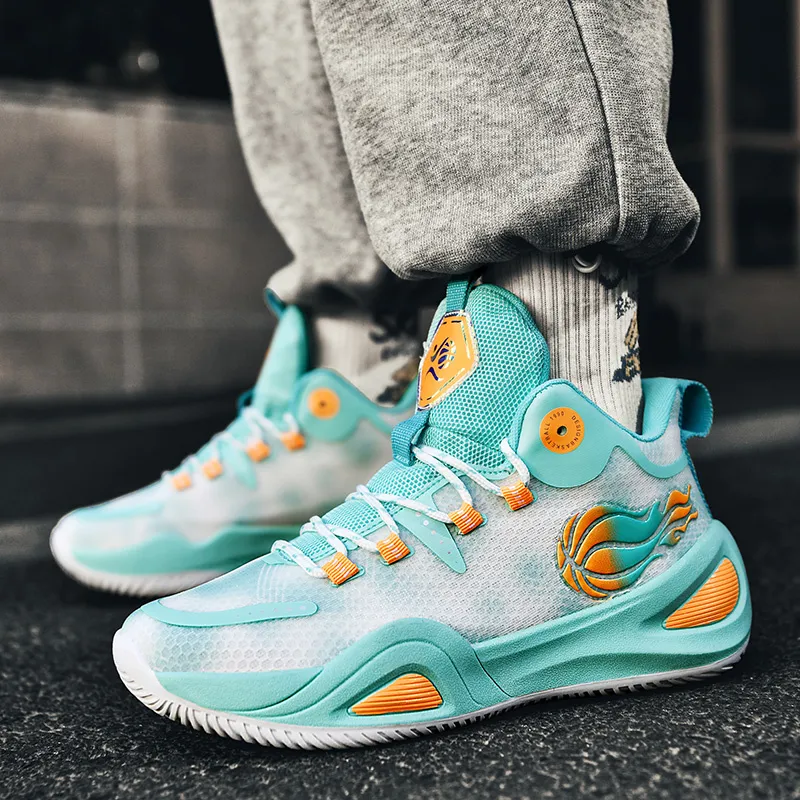 MEKY Shock Absorbers Slip Resistant, Abrasion Resistant, Breathable Mid Top Basketball Shoes Unisex-11