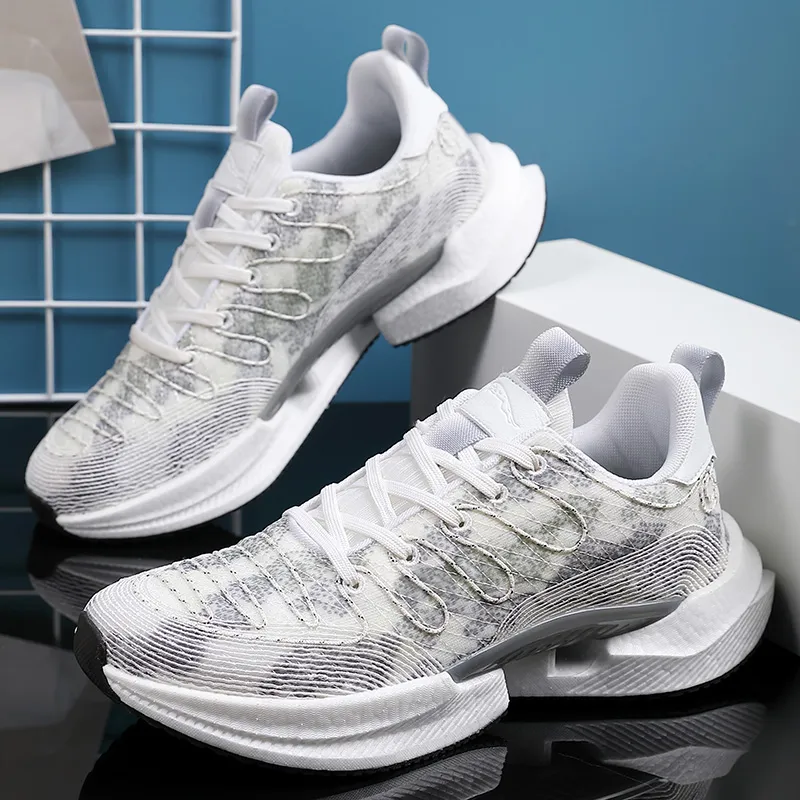 MEKY Cushioning Anti Slip Wear Resistant Breathable Supportive Lightweight Mid Top Casual Running Shoes Men's-2