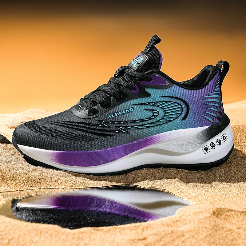 MEKY Cushioned Slip-Resistant Abrasion-Resistant Low-Top Casual Training Sprint Running Shoes Men's-3