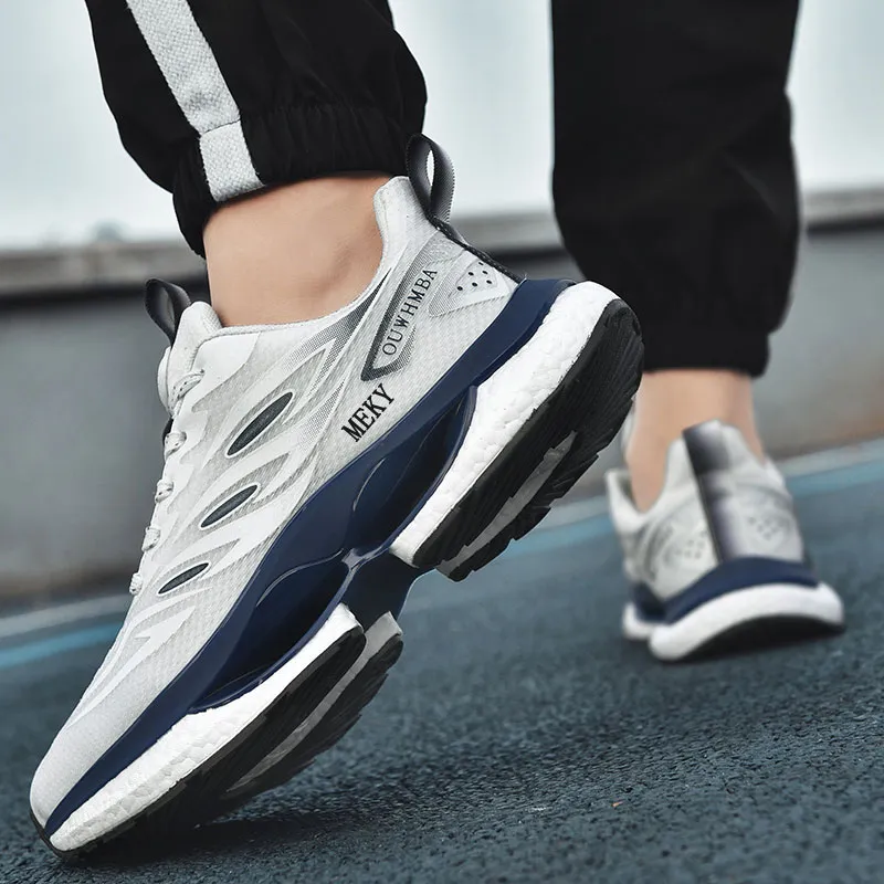MEKY Cushioned Wear-Resistant Breathable Slip-Resistant Low-Top Running Shoes Unisex-5