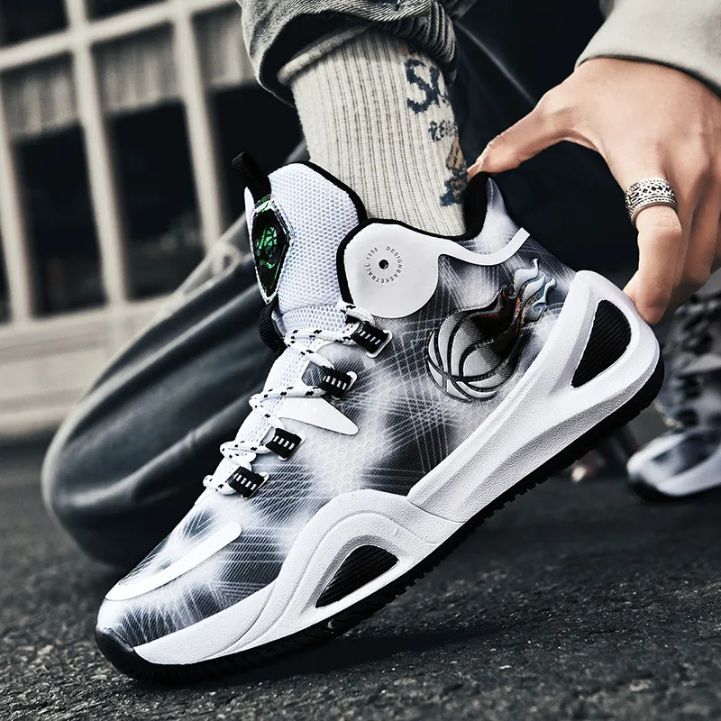MEKY Shock Absorbers Slip Resistant, Abrasion Resistant, Breathable Mid Top Basketball Shoes Unisex-16