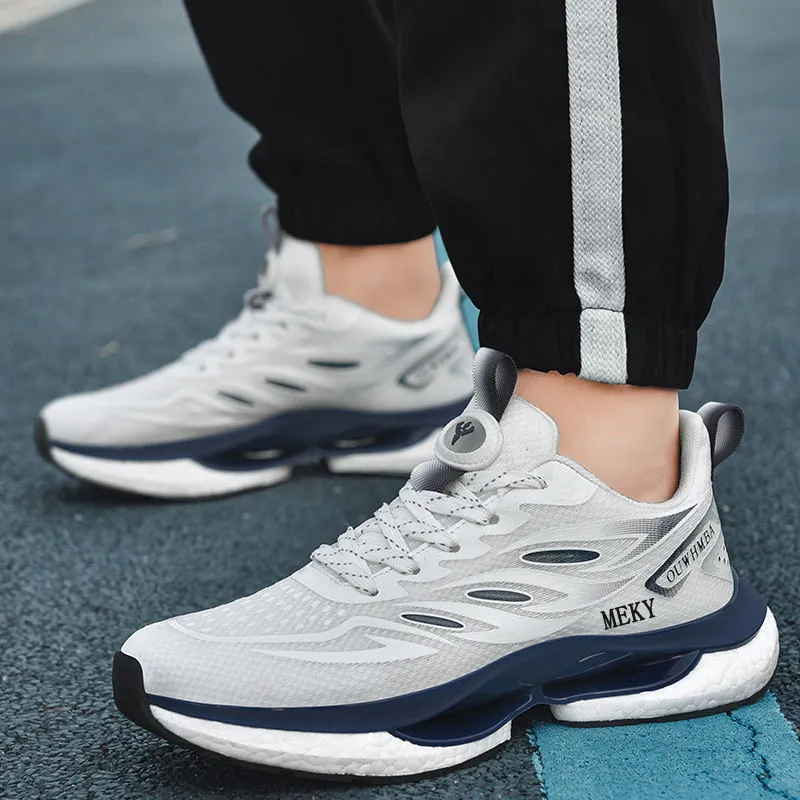 MEKY Cushioned Wear-Resistant Breathable Slip-Resistant Low-Top Running Shoes Unisex-6