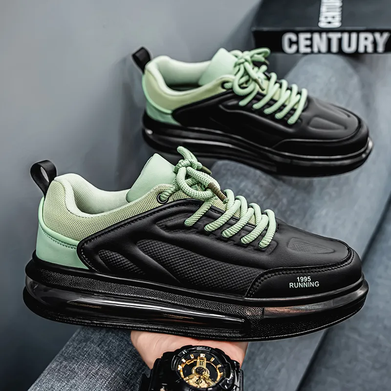 MEKY Cushioned Slip Resistant Height Increasing Low Top Air Cushion Casual Training Sprint Running Shoes Men's-2