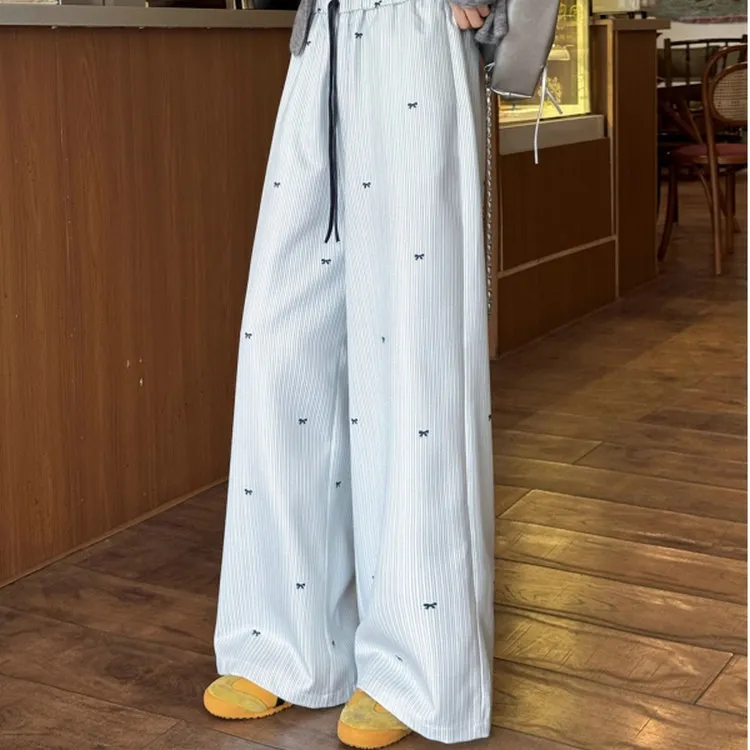 DOSOHEB Casual Pants Women's Light Blue-5