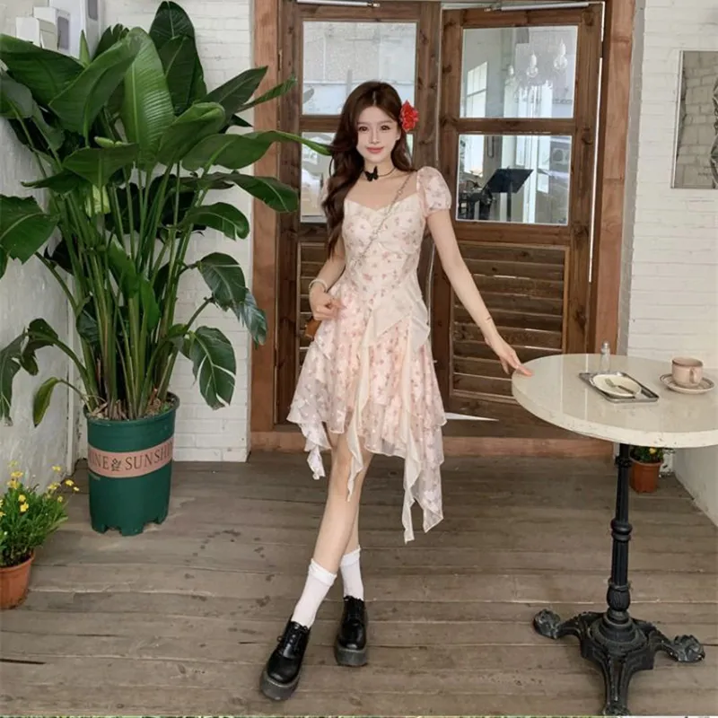 DOSOHEB Short Sleeved Dress Women's-5