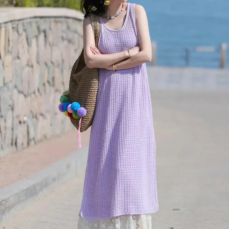 DOSOHEB Skirt Set Women's Purple-4