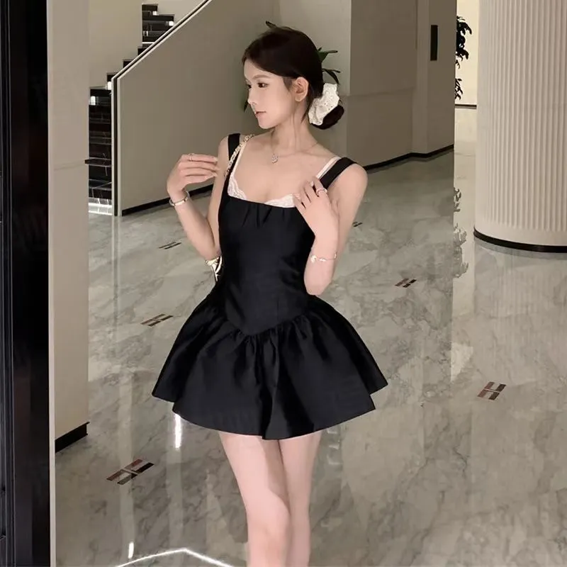 DOSOHEB Sleeveless Dress Women's Black-3