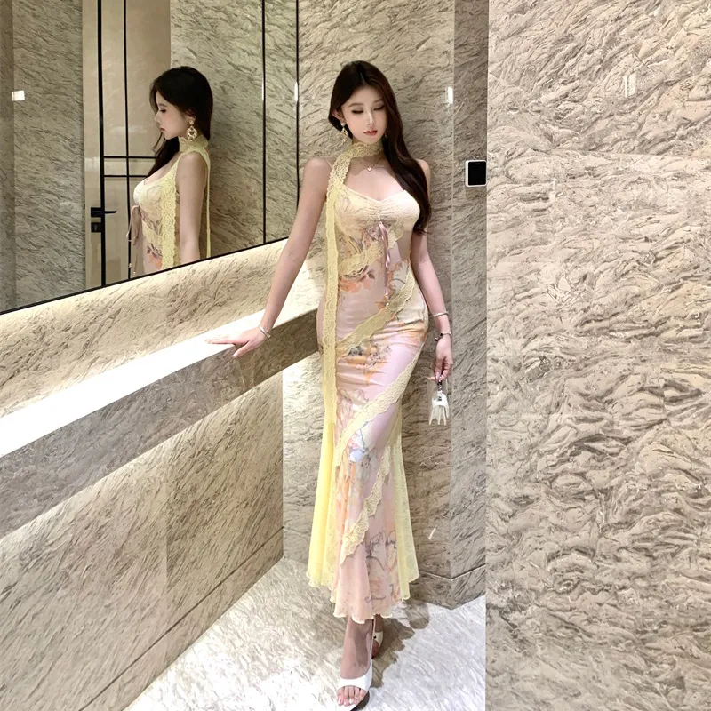 DOSOHEB Slip Dresses Women's-4