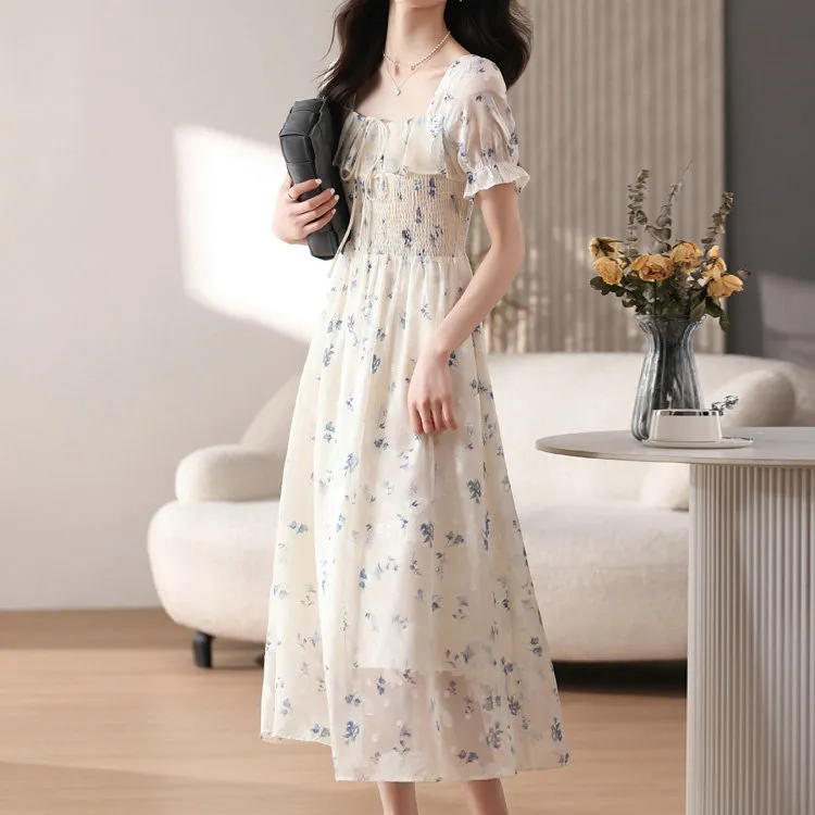 DOSOHEB Short Sleeved Dresses Women's Apricot Orchid-3