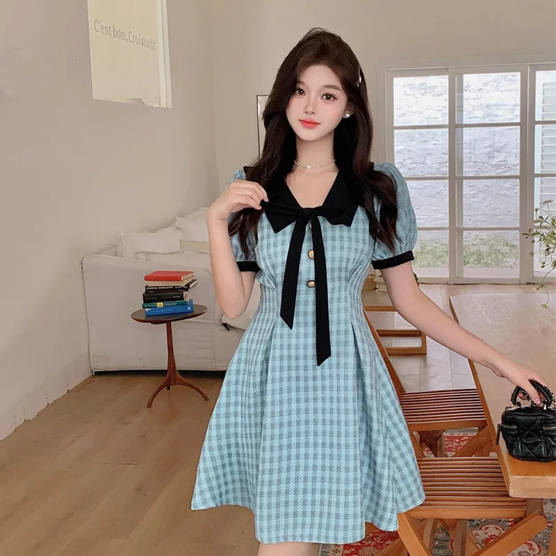 DOSOHEB Short Sleeved Dress Women's-5