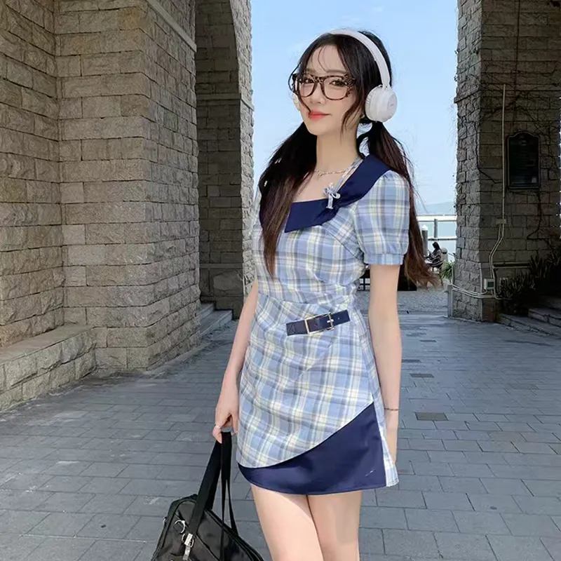 DOSOHEB Short Sleeved Dress Women's-5