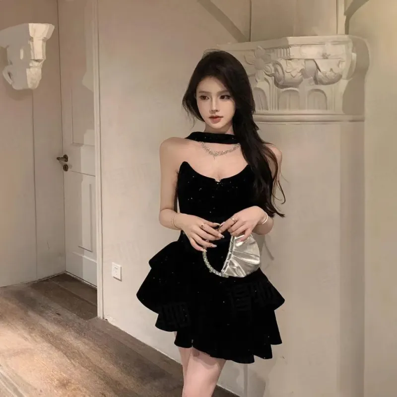DOSOHEB Sleeveless Dress Women's Black-6