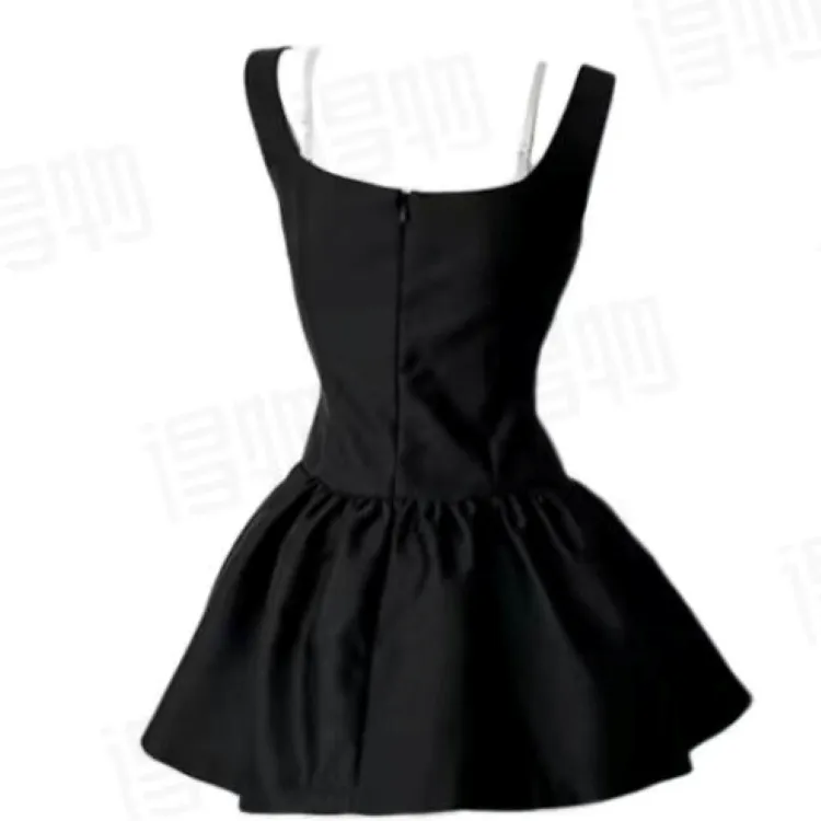 DOSOHEB Sleeveless Dress Women's Black-1