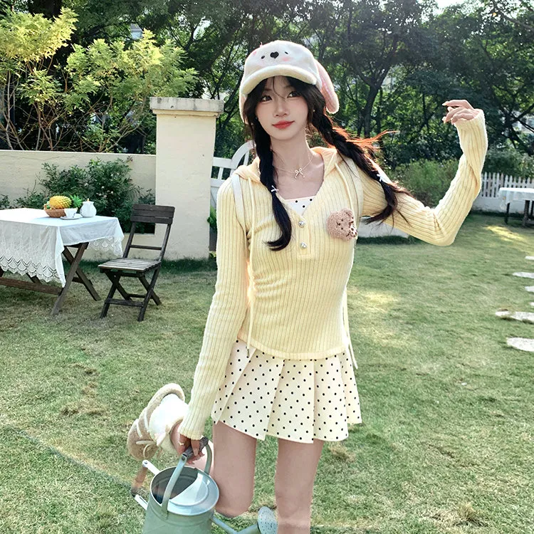 DOSOHEB Long Sleeved Dress Women's Yellow-4