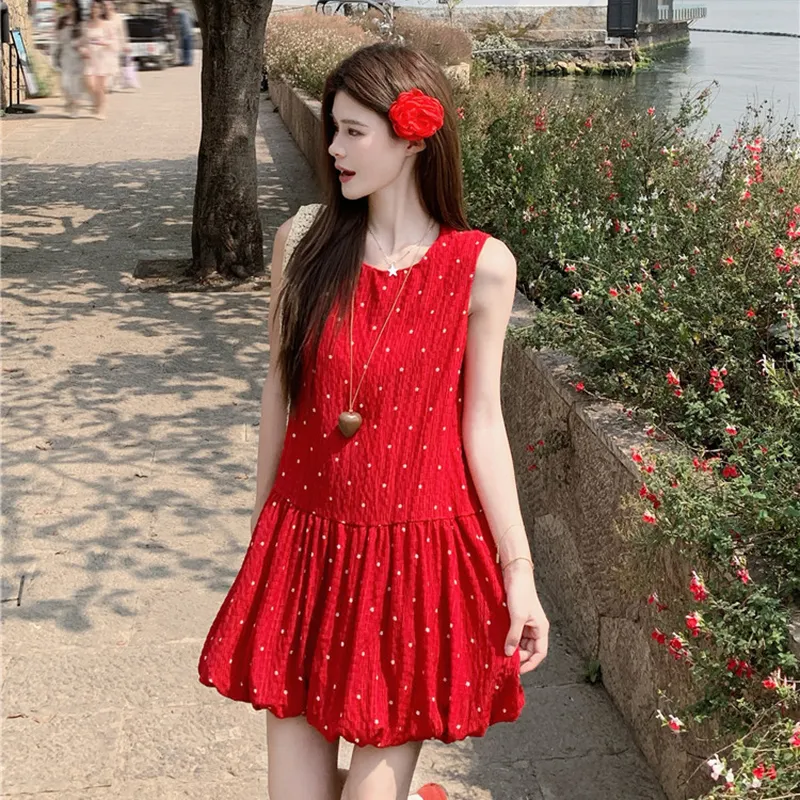 DOSOHEB Sleeveless Dress Women's-3
