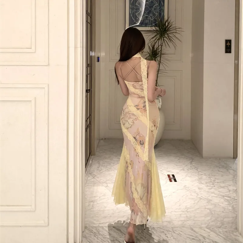DOSOHEB Slip Dresses Women's-5