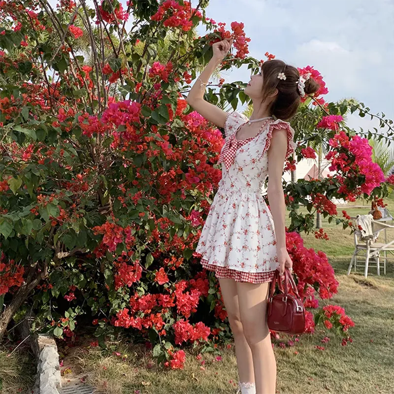 DOSOHEB Short Sleeved Dress Women's-6