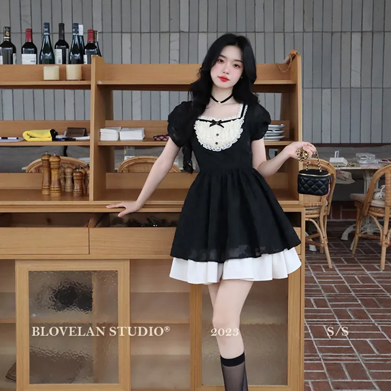 DOSOHEB Short Sleeved Dress Women's-2