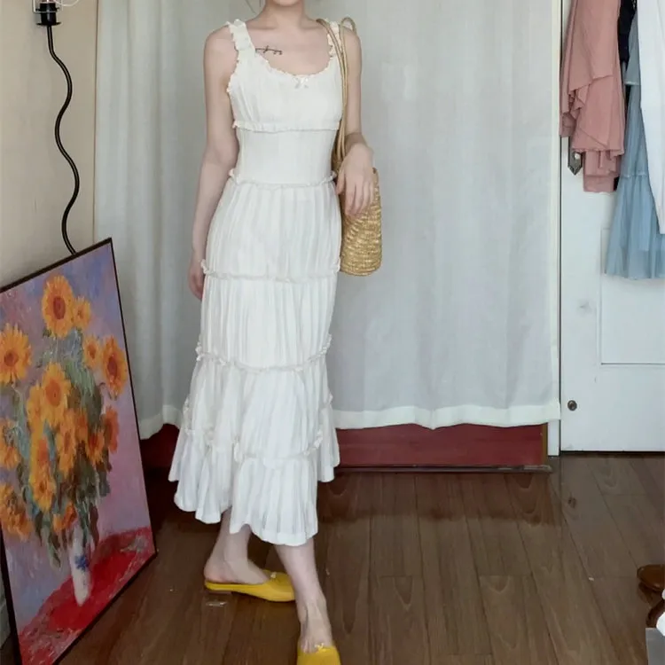 DOSOHEB Slip Dress Women's White-2