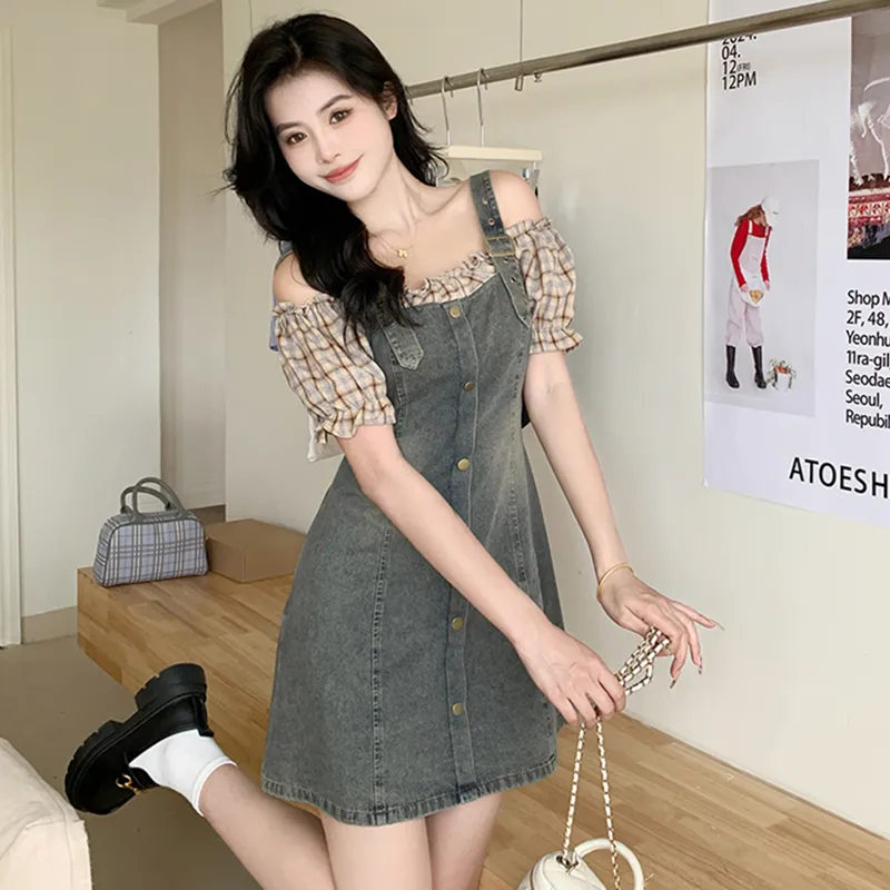 DOSOHEB Short Sleeved Dress Women's-5