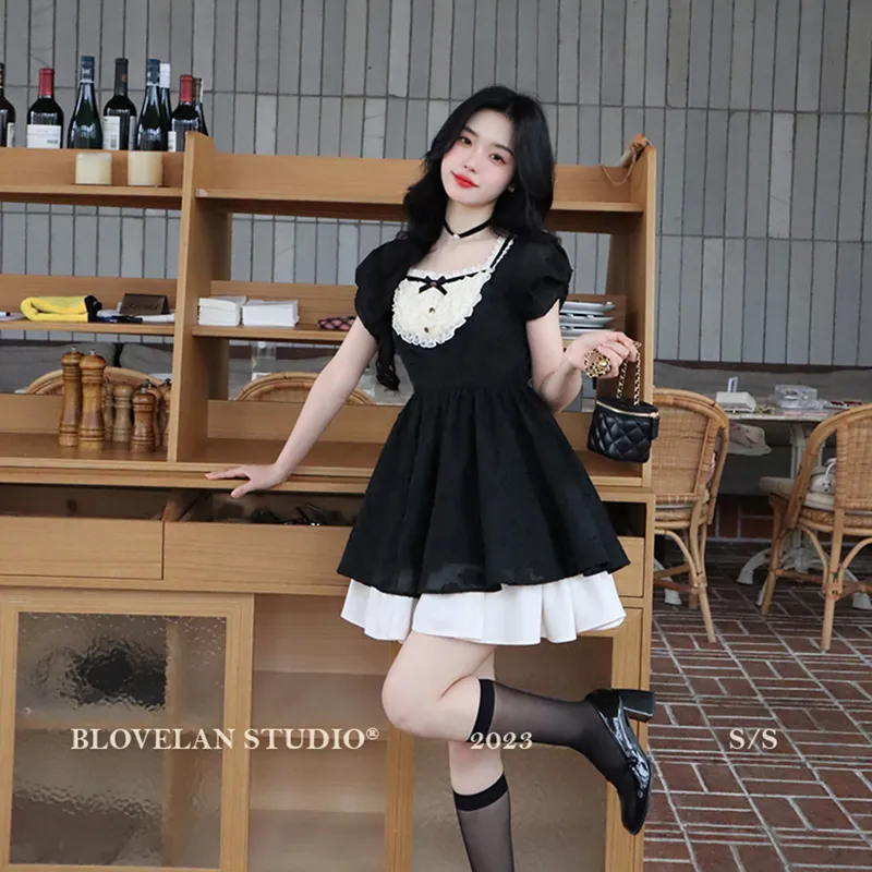 DOSOHEB Short Sleeved Dress Women's-6