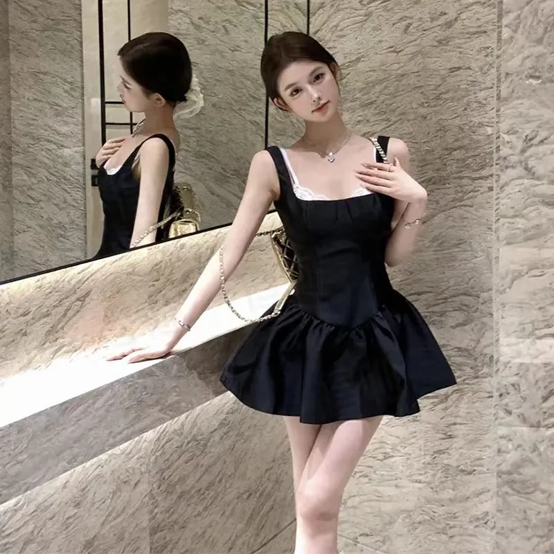 DOSOHEB Sleeveless Dress Women's Black-5
