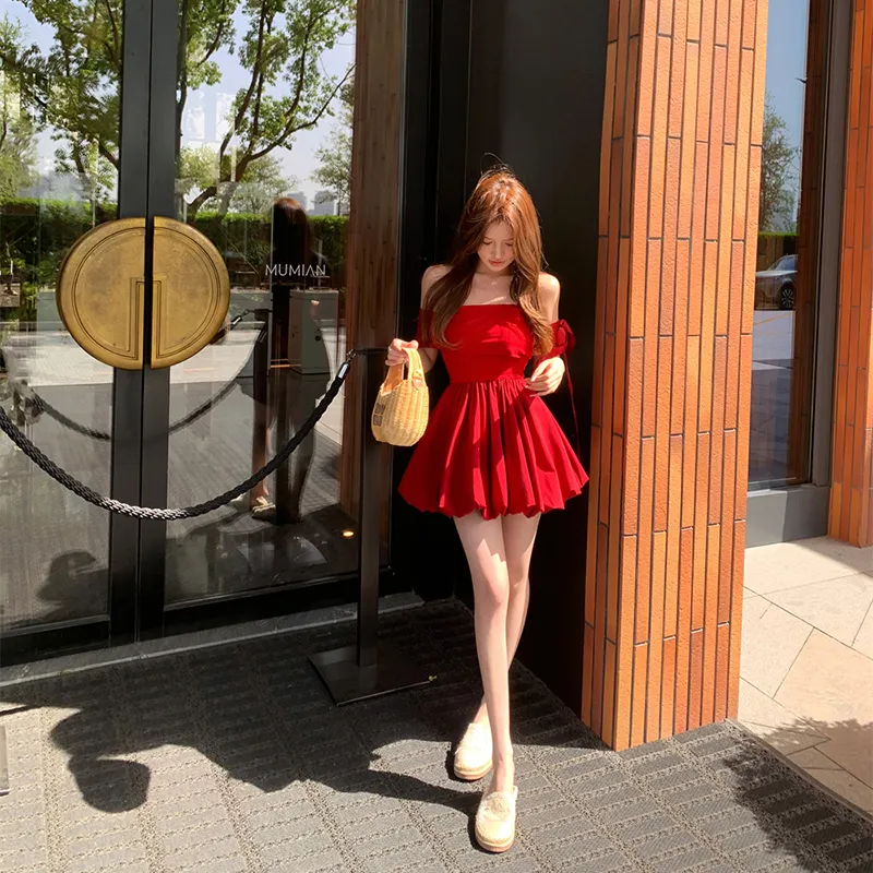 DOSOHEB Short Sleeved Dress Women's-5