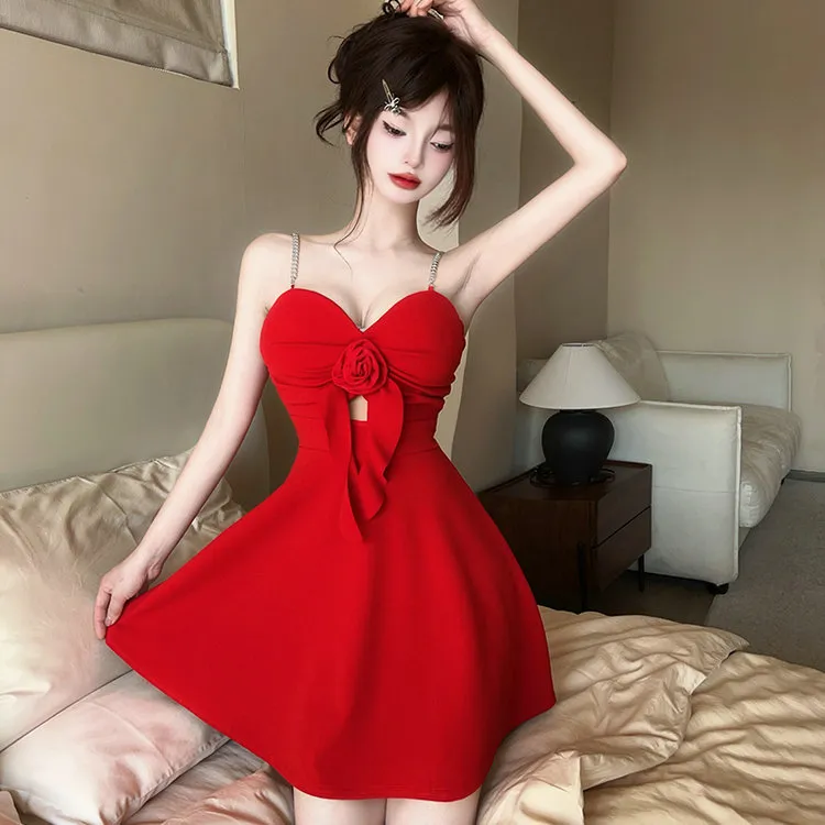 DOSOHEB Slip Dresses Women's-12