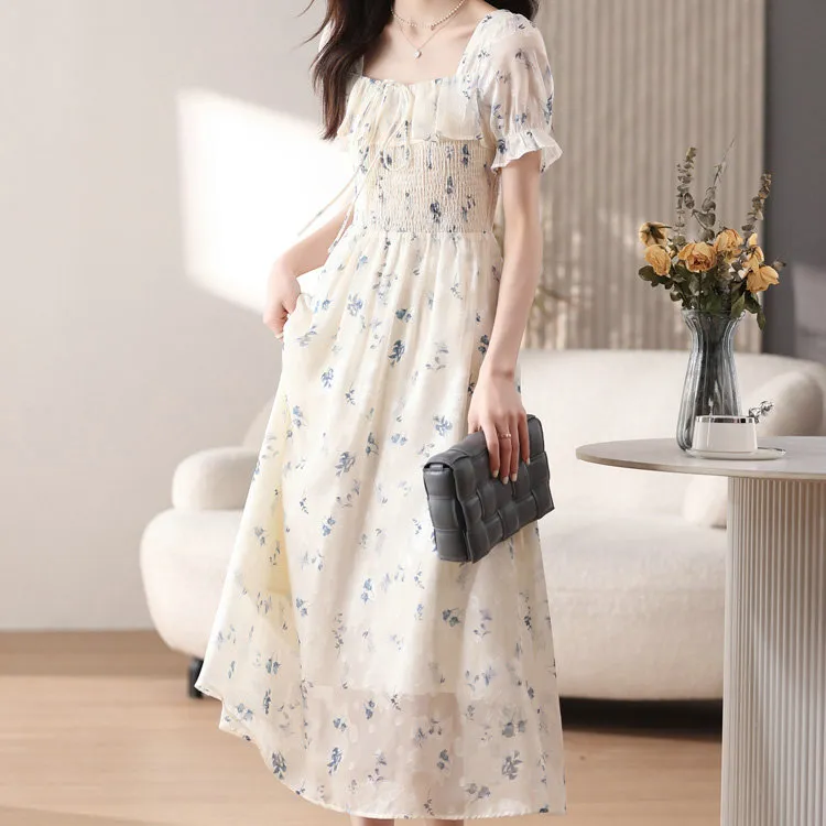 DOSOHEB Short Sleeved Dresses Women's Apricot Orchid-2
