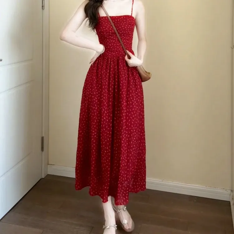 DOSOHEB Slip Dresses Women's Red-2