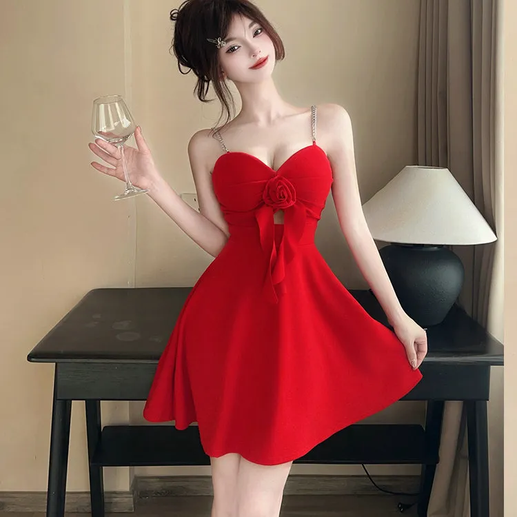 DOSOHEB Slip Dresses Women's-11